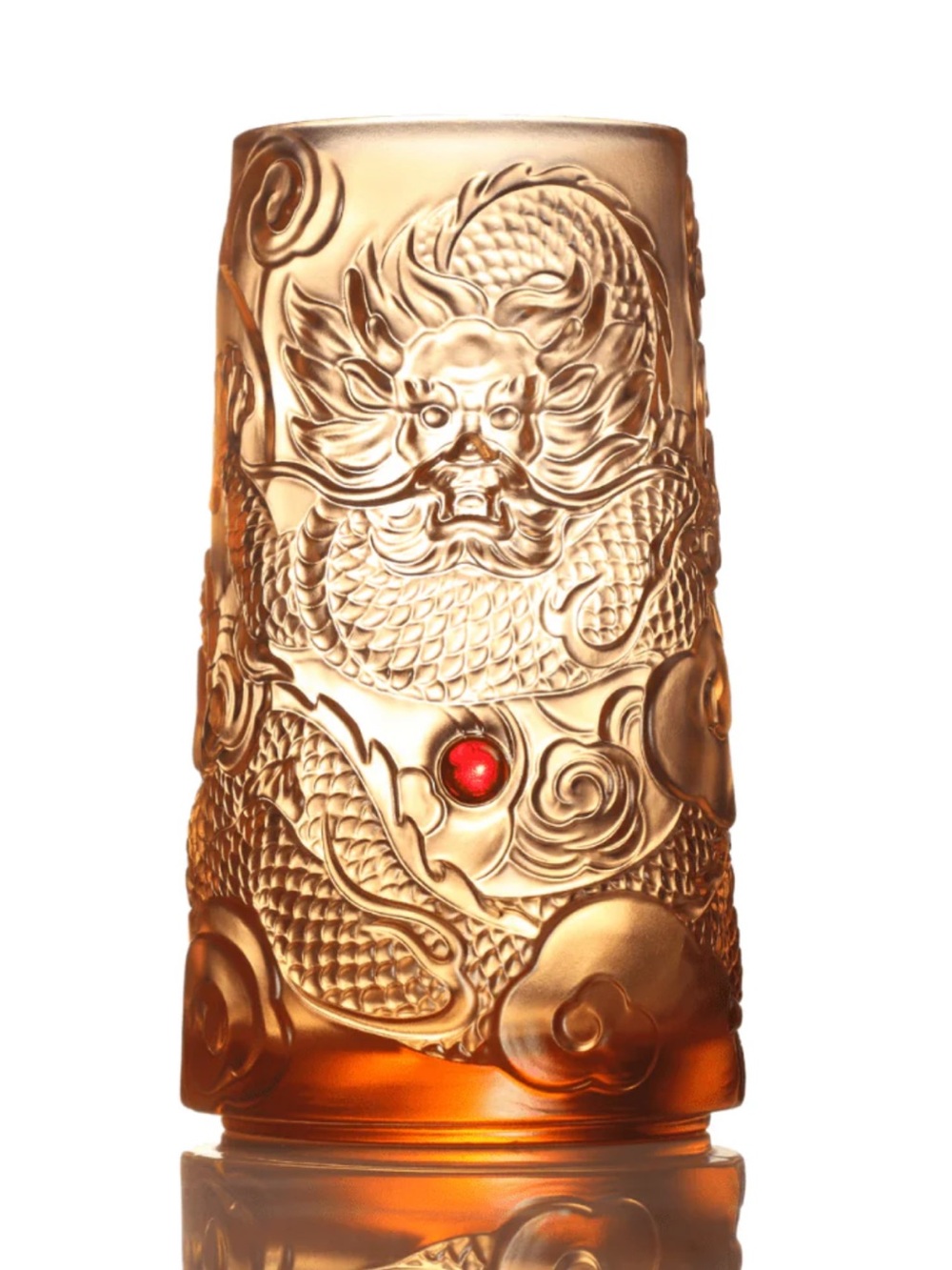 Liuli Living Dragon Rising Vase
